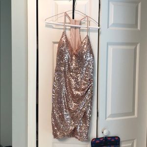 Sequined dress.